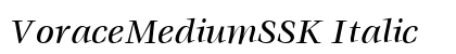 VoraceMediumSSK Italic Preview