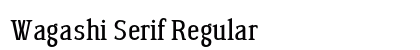 Wagashi Serif Regular preview