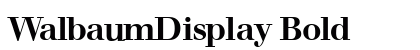 WalbaumDisplay Bold Font