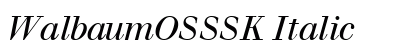 WalbaumOSSSK Italic Font