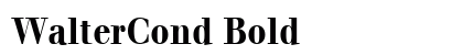 WalterCond Bold preview