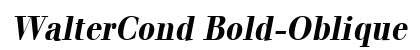 WalterCond Bold-Oblique Preview