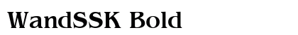 WandSSK Bold Font