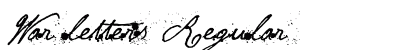 War letters Regular Font