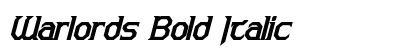 Warlords Bold Italic Font