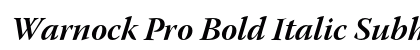 Warnock Pro Bold Italic Subhead Preview