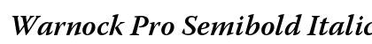 Warnock Pro Semibold Italic Preview
