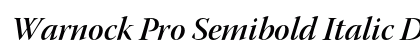 Warnock Pro Semibold Italic Display Preview