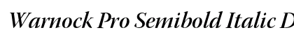 Warnock Pro Semibold Italic Display Preview