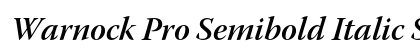 Warnock Pro Semibold Italic Subhead Preview