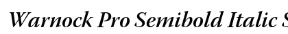 Warnock Pro Semibold Italic Subhead Preview