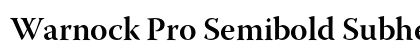 Warnock Pro Semibold Subhead Preview