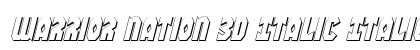 Warrior Nation 3D Italic Italic preview