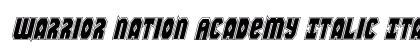 Warrior Nation Academy Italic Italic preview