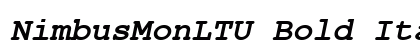 NimbusMonLTU Bold Italic Preview