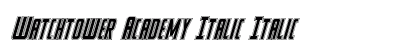 Watchtower Academy Italic Italic preview