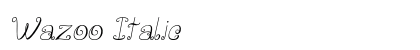 Wazoo Italic preview