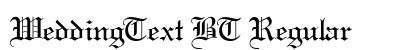 WeddingText BT Regular preview