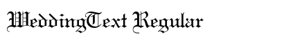 WeddingText Regular preview