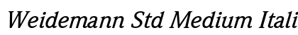Weidemann Std Medium Italic Preview