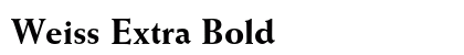 Weiss Extra Bold Preview
