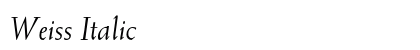 Weiss Italic Preview
