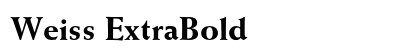 Weiss ExtraBold Preview