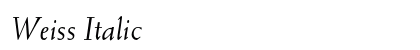 Weiss Italic Preview