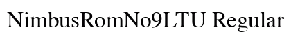 NimbusRomNo9LTU Regular Preview