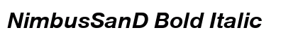 NimbusSanD Bold Italic Preview