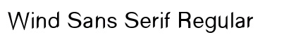 Wind Sans Serif Regular preview