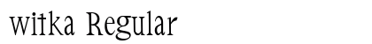 witka Regular preview