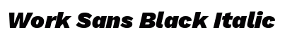 Work Sans Black Italic preview