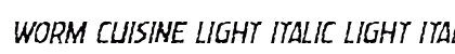 Worm Cuisine Light Italic Light Italic preview