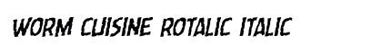 Worm Cuisine Rotalic Italic preview