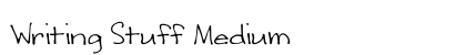 Writing Stuff Medium Font
