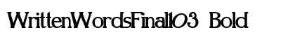 WrittenWordsFinal103 Bold preview