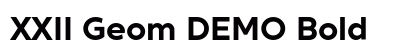 XXII Geom DEMO Bold preview