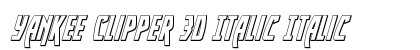 Yankee Clipper 3D Italic Italic preview