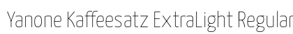 Yanone Kaffeesatz ExtraLight Regular preview