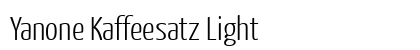 Yanone Kaffeesatz Light Font