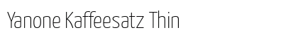 Yanone Kaffeesatz Thin Font