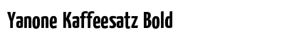 Yanone Kaffeesatz Bold Font