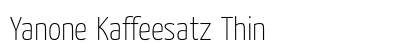 Yanone Kaffeesatz Thin Font