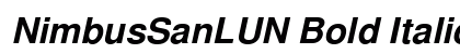 NimbusSanLUN Bold Italic Preview