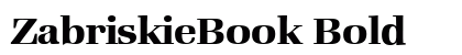 ZabriskieBook Bold preview