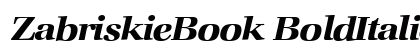 ZabriskieBook BoldItalic Preview