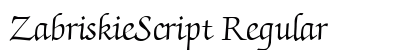 ZabriskieScript Regular Preview