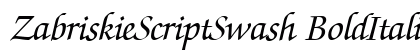 ZabriskieScriptSwash BoldItalic Preview