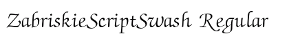 ZabriskieScriptSwash Regular Preview